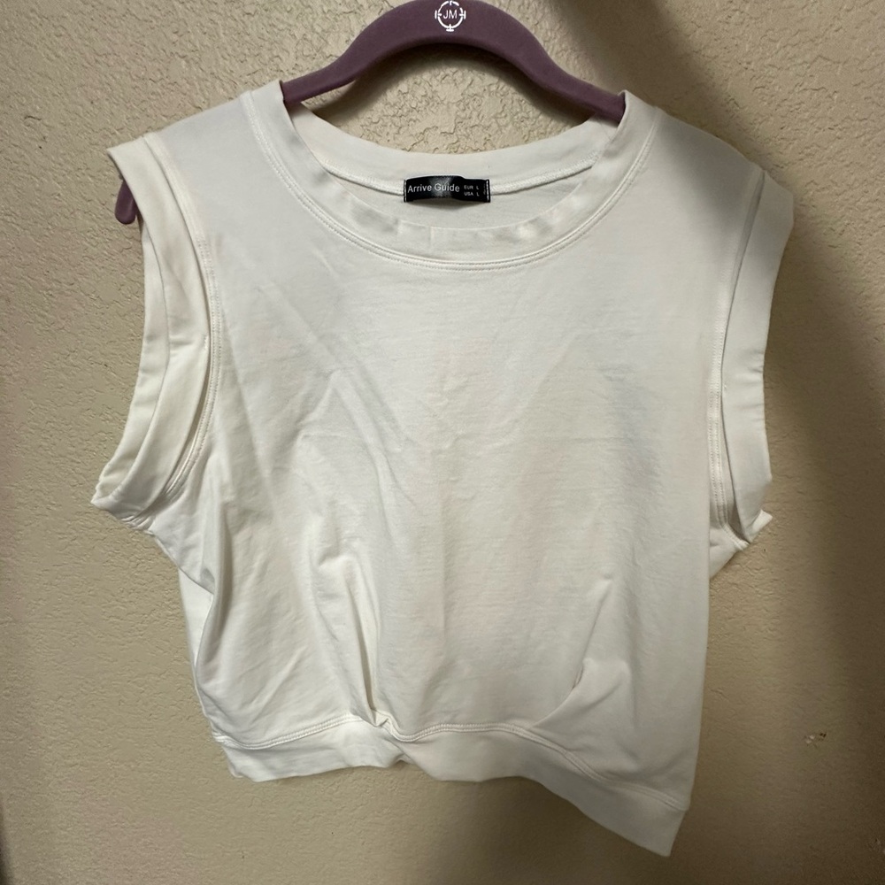 White Tank Crop Top